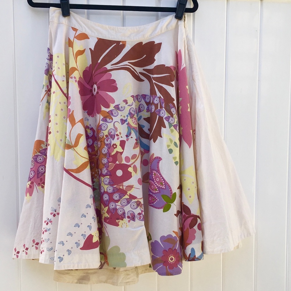 Anthropologie Odille Fit & Flare Cotton Skirt
